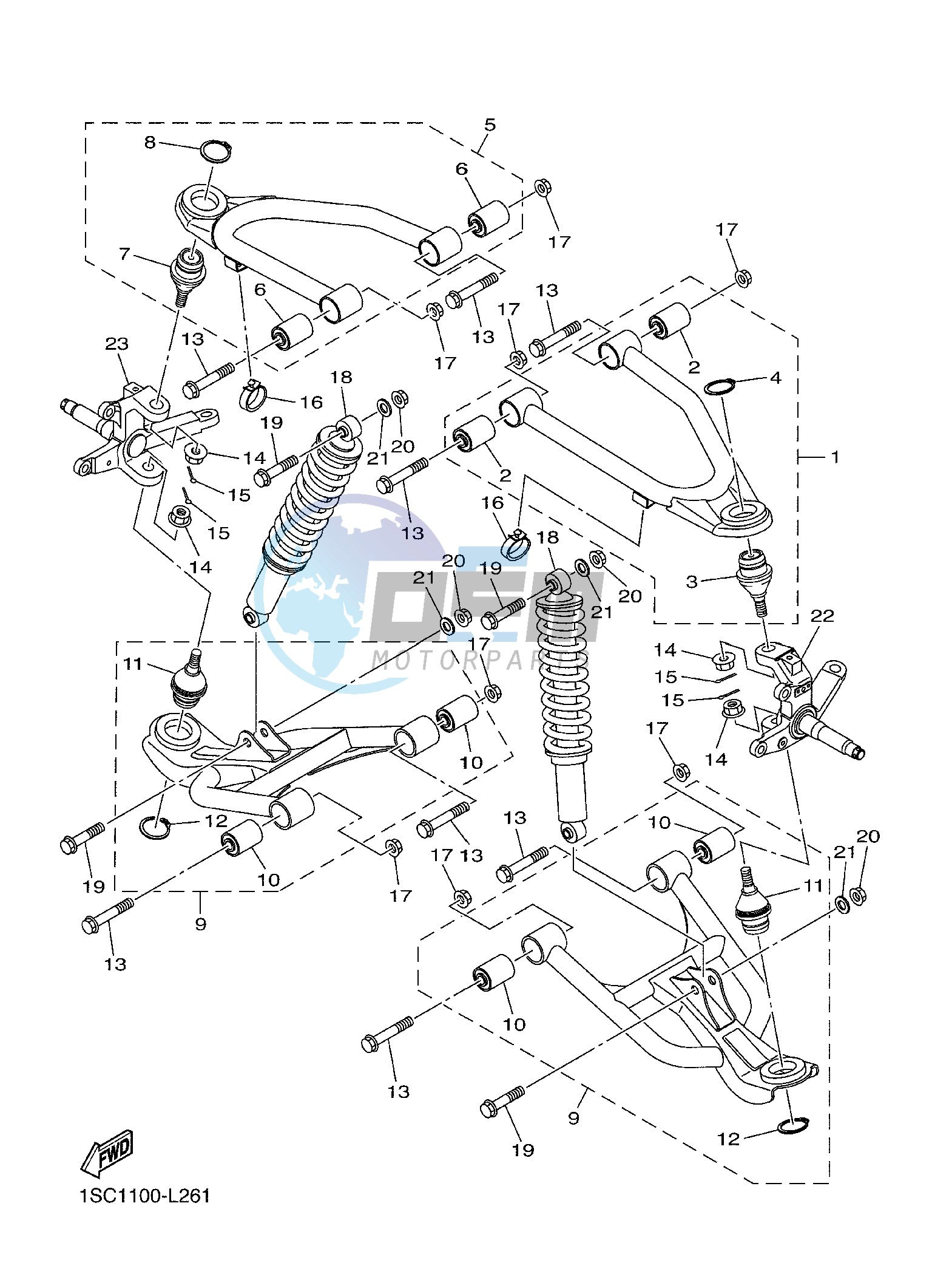 FRONT SUSPENSION & WHEEL