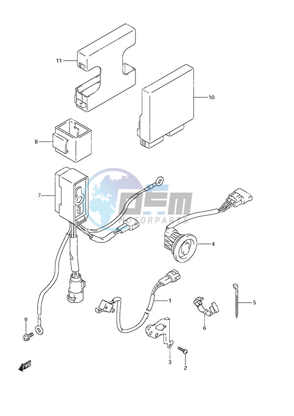 PTT Switch/Engine Control Unit