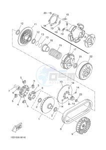 YP400RA X-MAX 400 ABS (1SD2 1SD2 1SD2) drawing CLUTCH