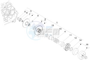 Liberty 50 4T PTT 2007-2012 (D) is drawing Driven pulley