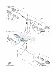 MWD300 TRICITY 300 (BX91) drawing FLASHER LIGHT