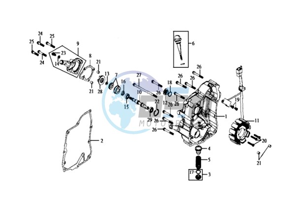 CRANKCASE RIGHT / START MOTOR