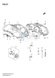 AN400 (E3-E28) Burgman drawing SPEEDOMETER (AN400K3 K4 K5 K6)