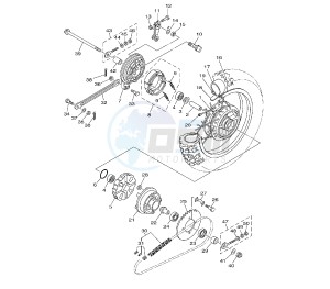 TT R 110 drawing REAR WHEEL