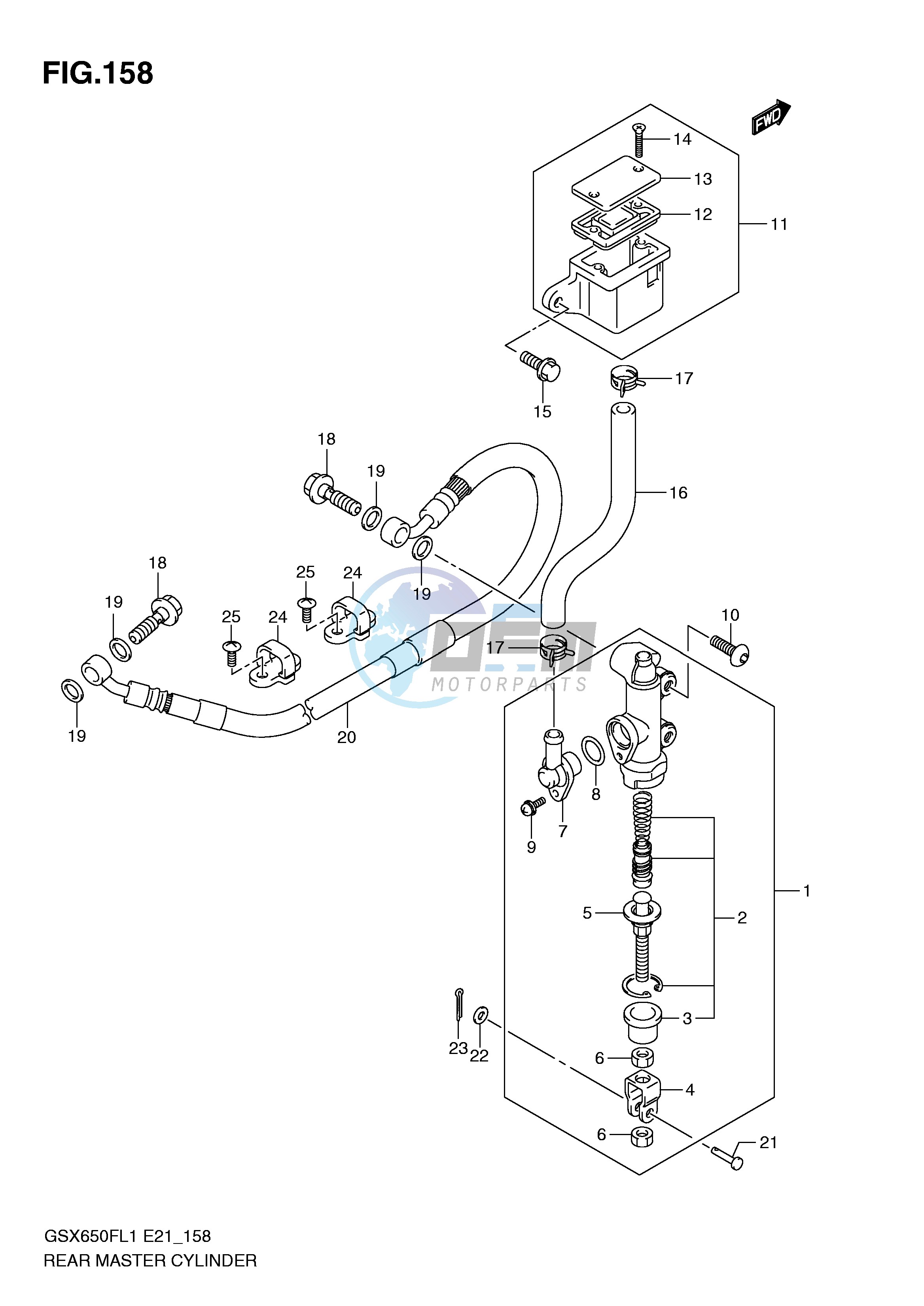 REAR MASTER CYLINDER (GSX650FL1 E21)