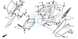 TRX250EX SPORTRAX 250 EX drawing FRONT FENDER (TRX250EX6/7/8)