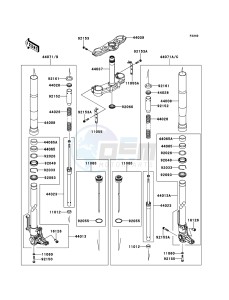 Z1000_ABS ZR1000ECF FR XX (EU ME A(FRICA) drawing Front Fork