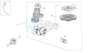 Breva V IE 850 drawing Lock hardware kit