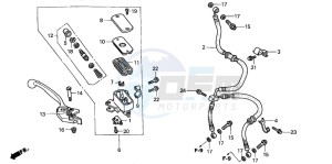 CBR600F4 drawing FR. BRAKE MASTER CYLINDER