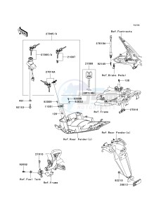 ER 650 A [ER-6N (AUSTRALIAN] (A6F-A8F) A8F drawing IGNITION SWITCH