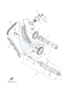 MT07A MT-07 ABS 700 (1XBH 1XBJ) drawing CAMSHAFT & CHAIN