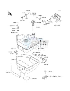 KVF 750 D [BRUTE FORCE 750 4X4I] (D8F-D9F) D8F drawing FUEL TANK