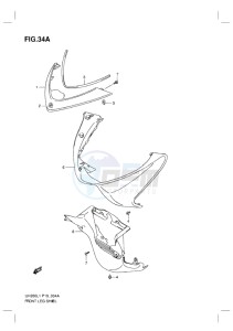 UH200G BURGMAN EU drawing FRONT LEG SHIELD (EXECUTIVE MODEL)