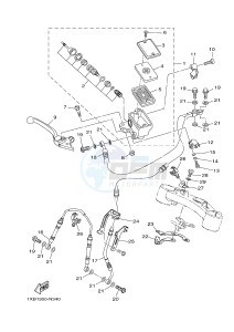 MT07A MT-07 ABS 700 (1XB6 1XB8) drawing FRONT MASTER CYLINDER