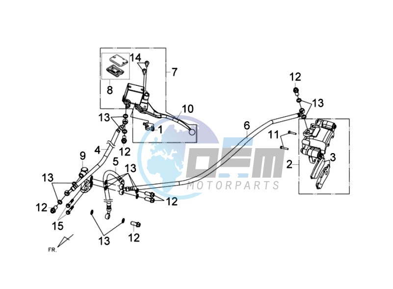 REAR BRAKE CALIPER / BRAKE MOUNT