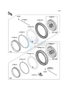 KX85 / KX85 II KX85B8F EU drawing Tires