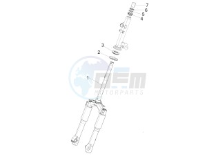 Liberty 125 4t Delivery e3 Single drawing Fork steering tube - Steering bearing unit