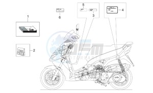 Leonardo 250 st (eng. Yamaha) drawing Plate set-decal-op.handbooks