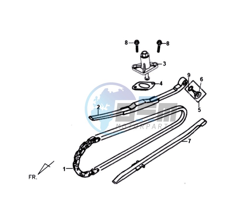 CHAIN / CHAIN TENSIONER / CHAIN GUIDE