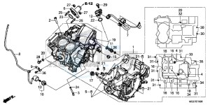 CB500XAF CB500X UK - (E) drawing CRANKCASE