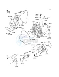 ER 650 A [ER-6N (EUROPEAN] (A6S-A8F) A8F drawing ENGINE COVER-- S- -