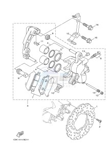 XC125R YW125 SKYLINER S (2PE2) drawing FRONT BRAKE CALIPER