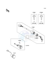 MULE 4010 DIESEL 4x4 KAF950FCF EU drawing Ignition Switch