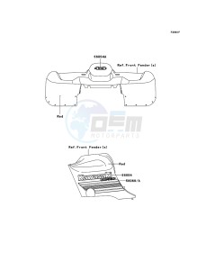 KVF360 4x4 KVF360A8F EU GB drawing Decals(Red)(EU,UK)