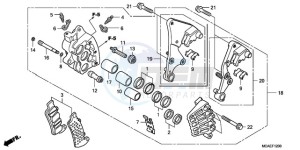 GL1800A ED drawing R. FRONT BRAKE CALIPER