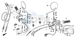 XL600V TRANSALP drawing SWITCH/CABLE