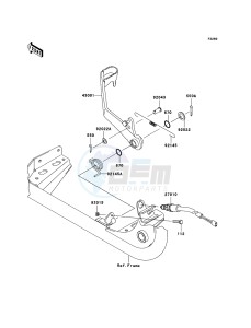 KVF650 4x4 KVF650D6F EU GB drawing Brake Pedal