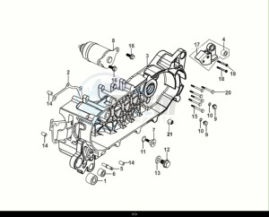 ORBIT III 50 (XE05W2-NL) (E5) (M1) drawing L. CRANK CASE