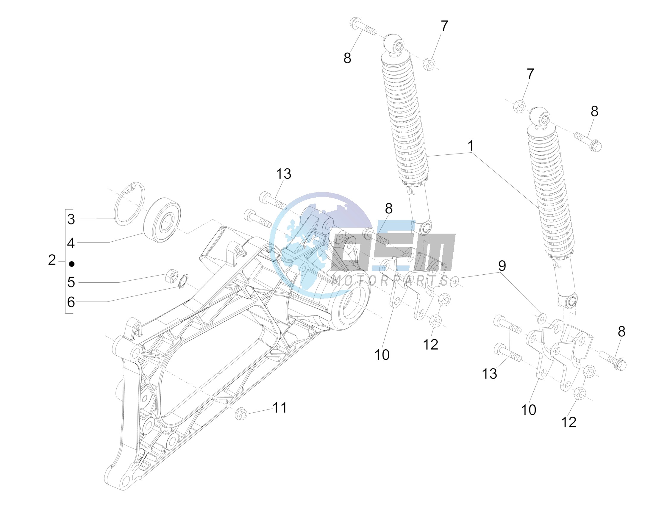 Rear suspension - Shock absorber/s