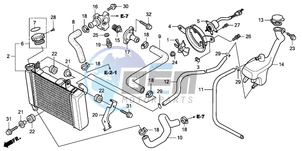 RADIATOR (CBR125RW7)