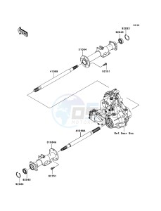 MULE_610_4X4 KAF400A7F EU drawing Rear Axle