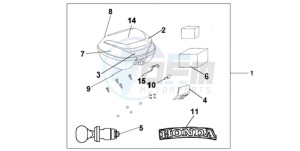 CBF600N9 Europe Direct - (ED) drawing TOP BOX 35 L BLACK