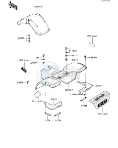 KXT 250 A [TECATE] (A2) [TECATE] drawing FENDERS -- 85 A2- -