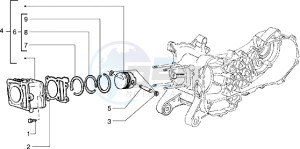 Sfera RST 125 drawing Cylinder-piston-wrist pin assy