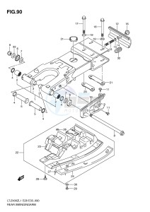 LT-Z400 (E28-E33) drawing REAR SWINGING ARM