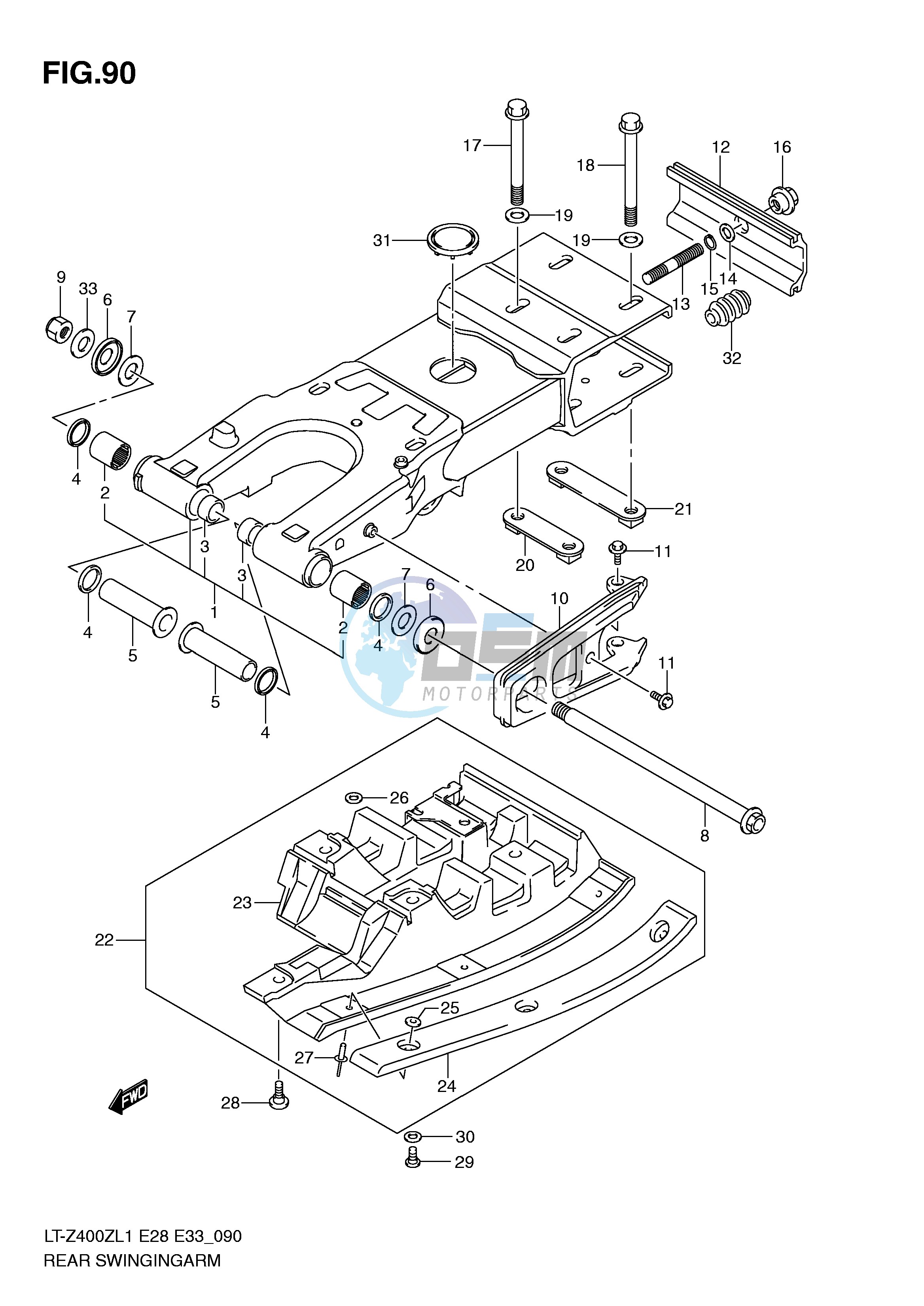 REAR SWINGING ARM