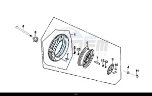 MIO 50I (45 KM/H) (FS05W1-EU) (E4) (L8-M0) drawing FRONT WHEEL