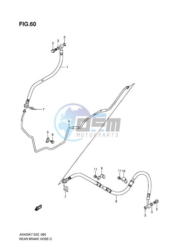 REAR BRAKE HOSE