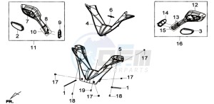 GTS 125I ABS-SNS EURO4 L7 drawing COWLING HANDLEBAR