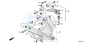 TRX420FPMD TRX420 Europe Direct - (ED) drawing FRONT ARM (4WD)