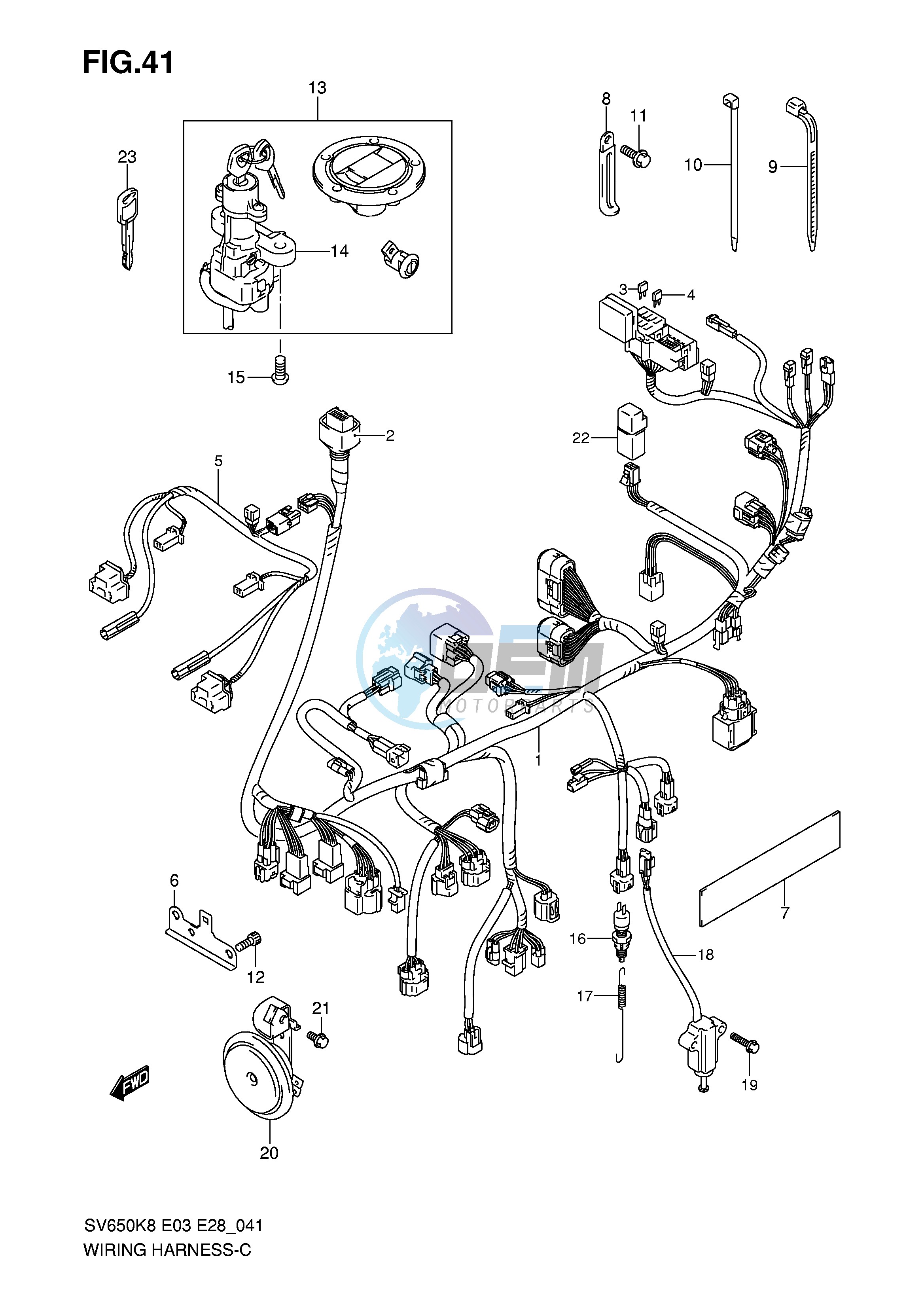 WIRING HARNESS (SV650SK8 SK9)