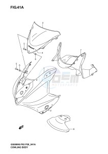 GS500 (P3) drawing COWLING BODY (GS500FK4)