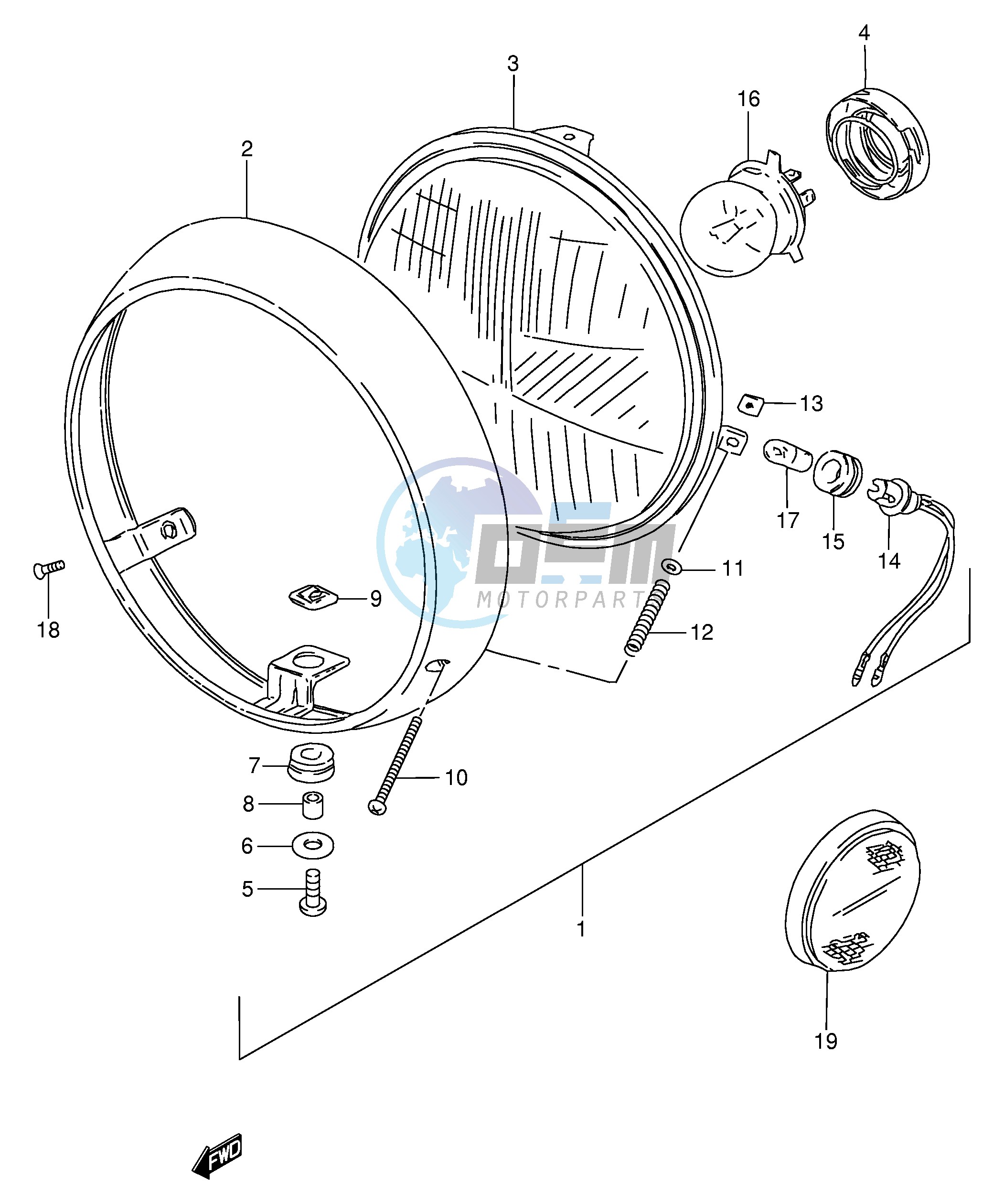 HEADLAMP (E22,E25,E34,E39,E53)