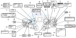 CBR600F drawing CAUTION LABEL