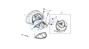 MAXSYM 400I (L8) EU drawing BACK SUPPORT / ROD