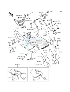 ZX 750 J [NINJA ZX-7] (J1-J2) [NINJA ZX-7] drawing COWLING LOWERS